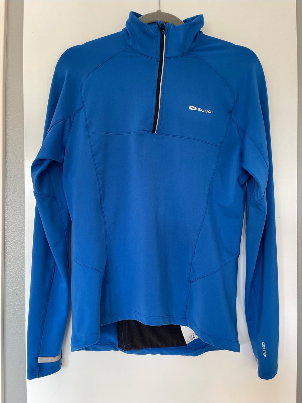 SUGOi MidZero Zip Women’s Medium Blue Thermal Cycling Running Pullover